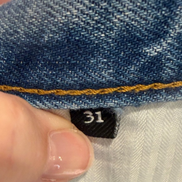 7 Of All Mankind Woman’s Easy Straight Jeans In Palma Rosa Size 31 - Picture 8 of 8